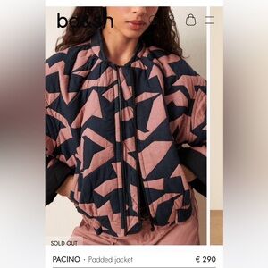 ba&sh Pink and Black Patterned Jacket - New without tags